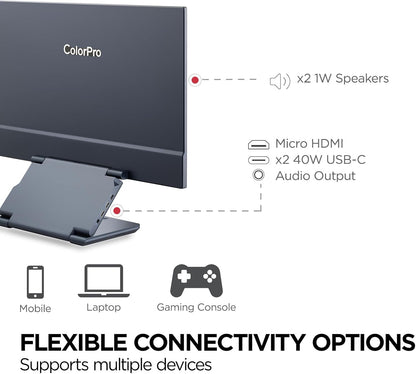ViewSonic VP1656 15.6 Inch Portable Monitor IPS USB-C