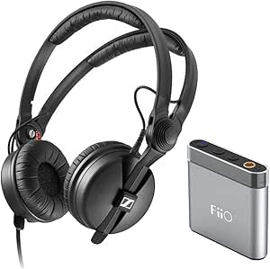 Sennheiser HD25 Plus DJ Headphones with FiiO Amp