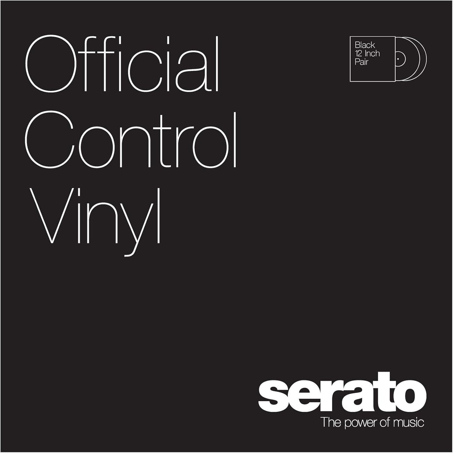 Serato SCV-PS-BLK-OJ Black Control Vinyl 12" Pair