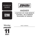Sony Jeopardy! 2021 Day-to-Day Trivia Calendar