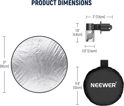 Neewer 10102775 32" 5-in-1 Photography Reflector with Holder