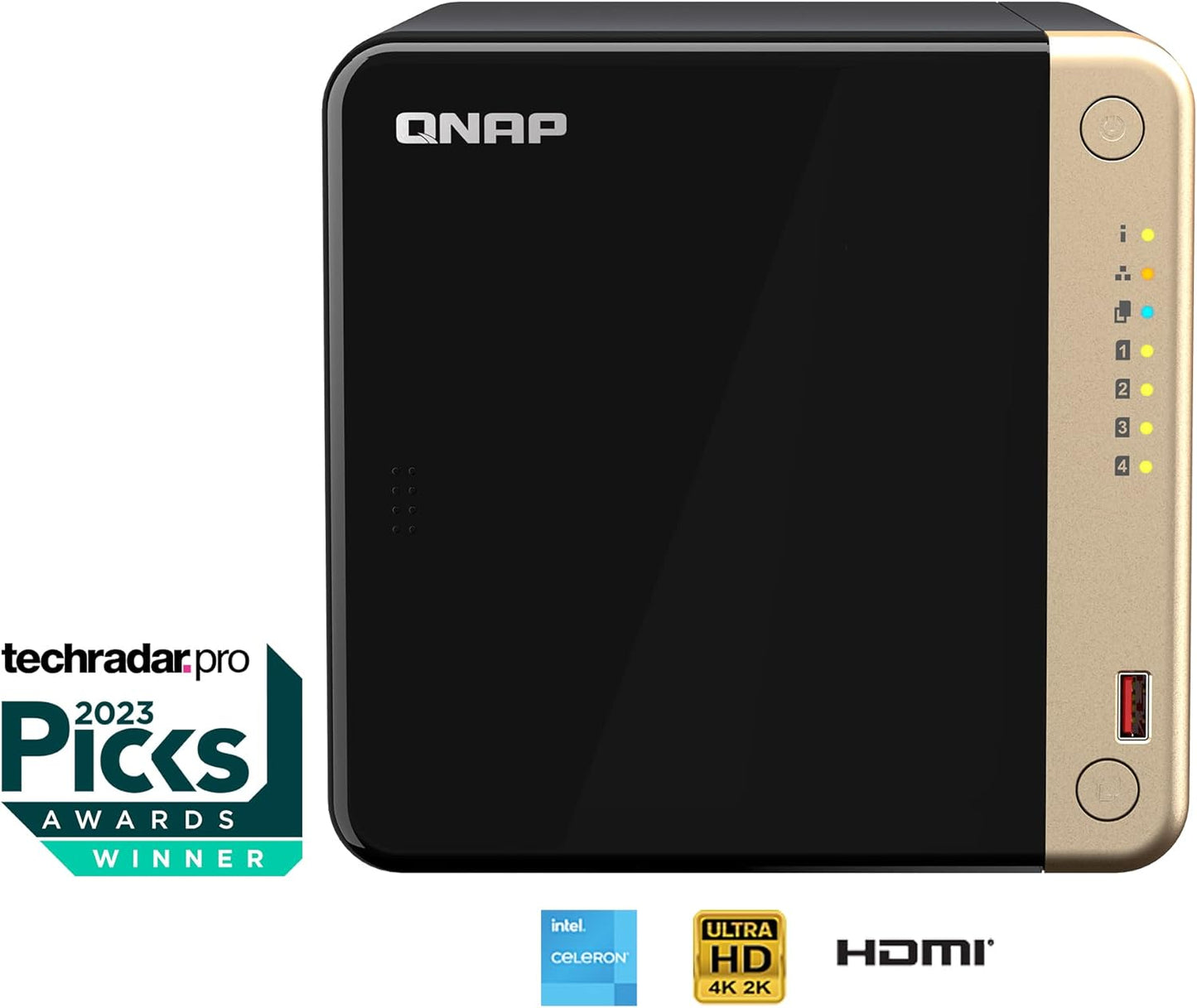 QNAP TS-464-8G 12TB NAS Preconfigured RAID 5 WD Red Plus