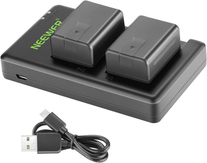 Neewer VW-VBT190 Battery & Dual USB Charger Kit