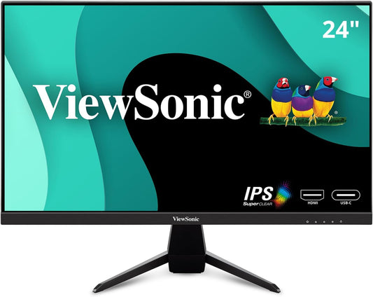 ViewSonic VX2467U 24" 1080p USB-C Monitor - Ultra-Thin Bezel