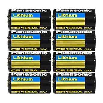 Panasonic BAT002 Lithium CR123A 3V Photo Battery 8-Pack