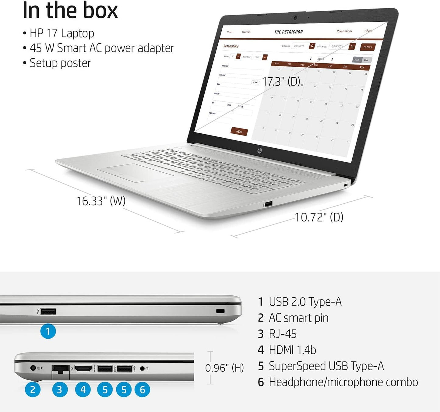 HP Pavilion Laptop 17.3" FHD i3 512GB SSD