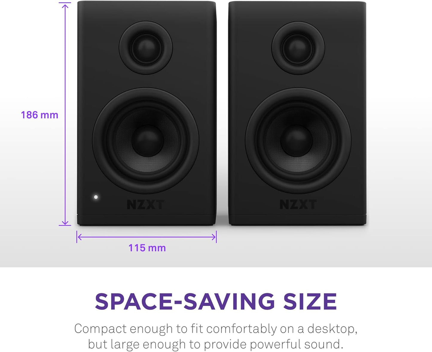NZXT AP-SPKB2-US Relay PC Gaming Desktop Speakers