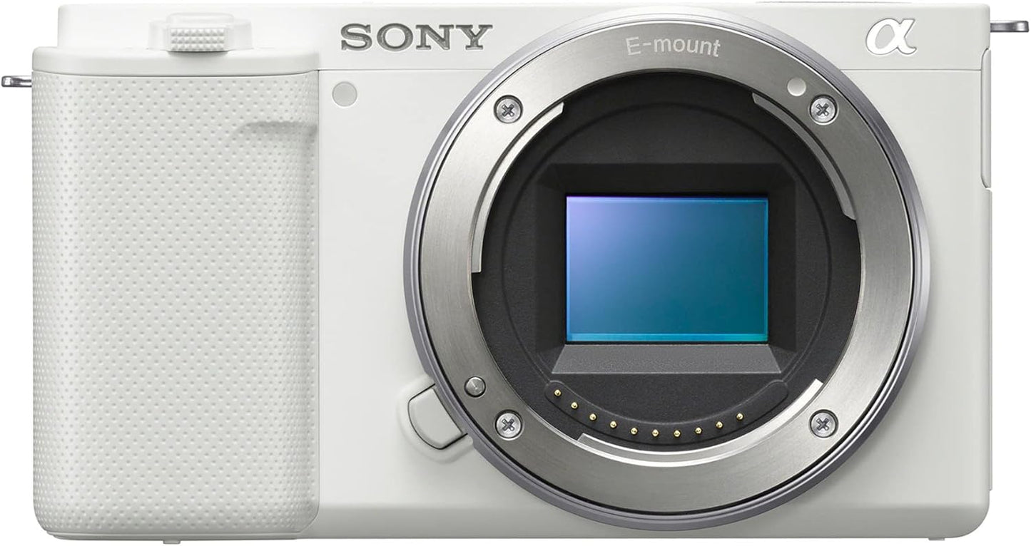 Sony ILCZV-E10/W Alpha ZV-E10 Mirrorless Vlog Camera - White