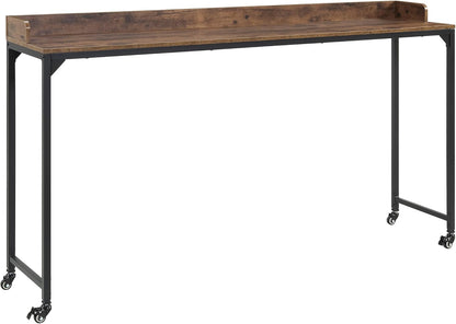 Lexicon 194840286998 Overbed Table with Wheels Brown