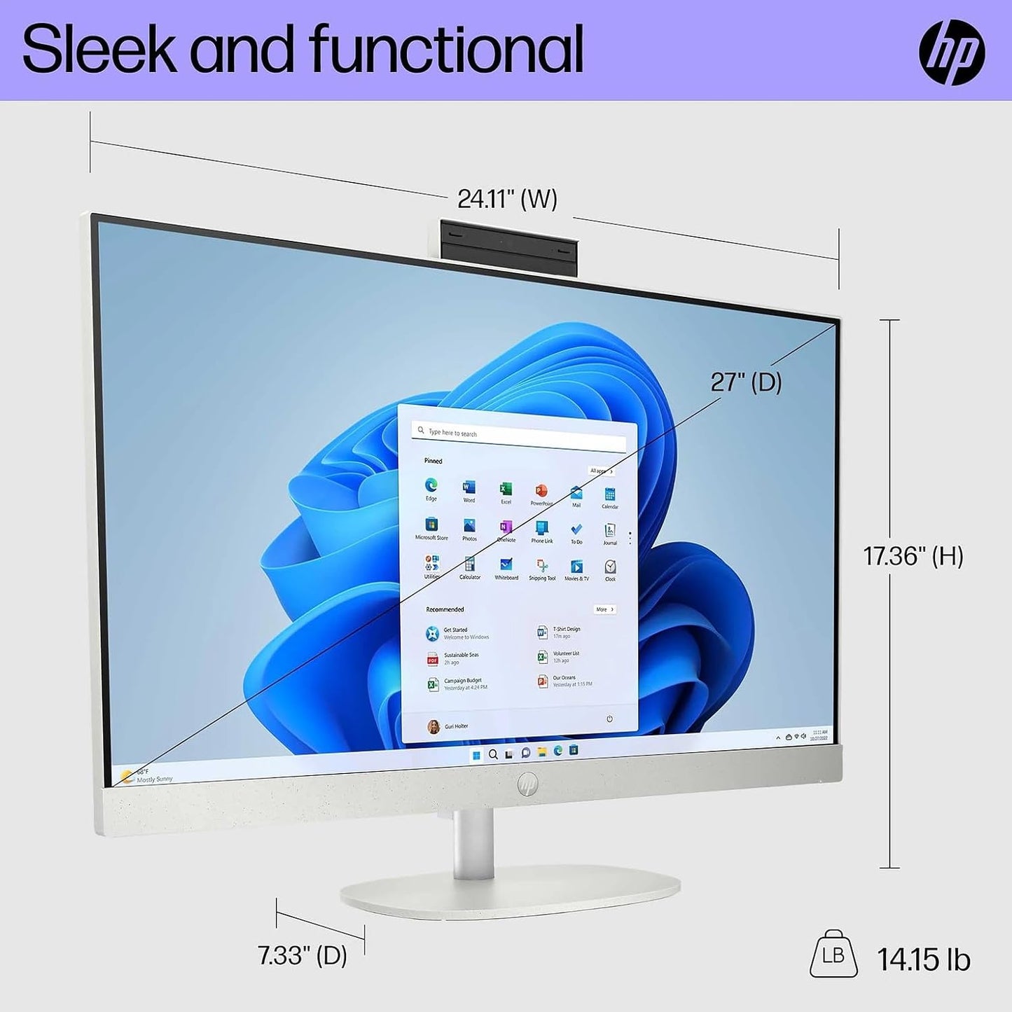 HP 27 All-in-One Desktop i3, 64GB RAM, 1TB SSD, FHD Display