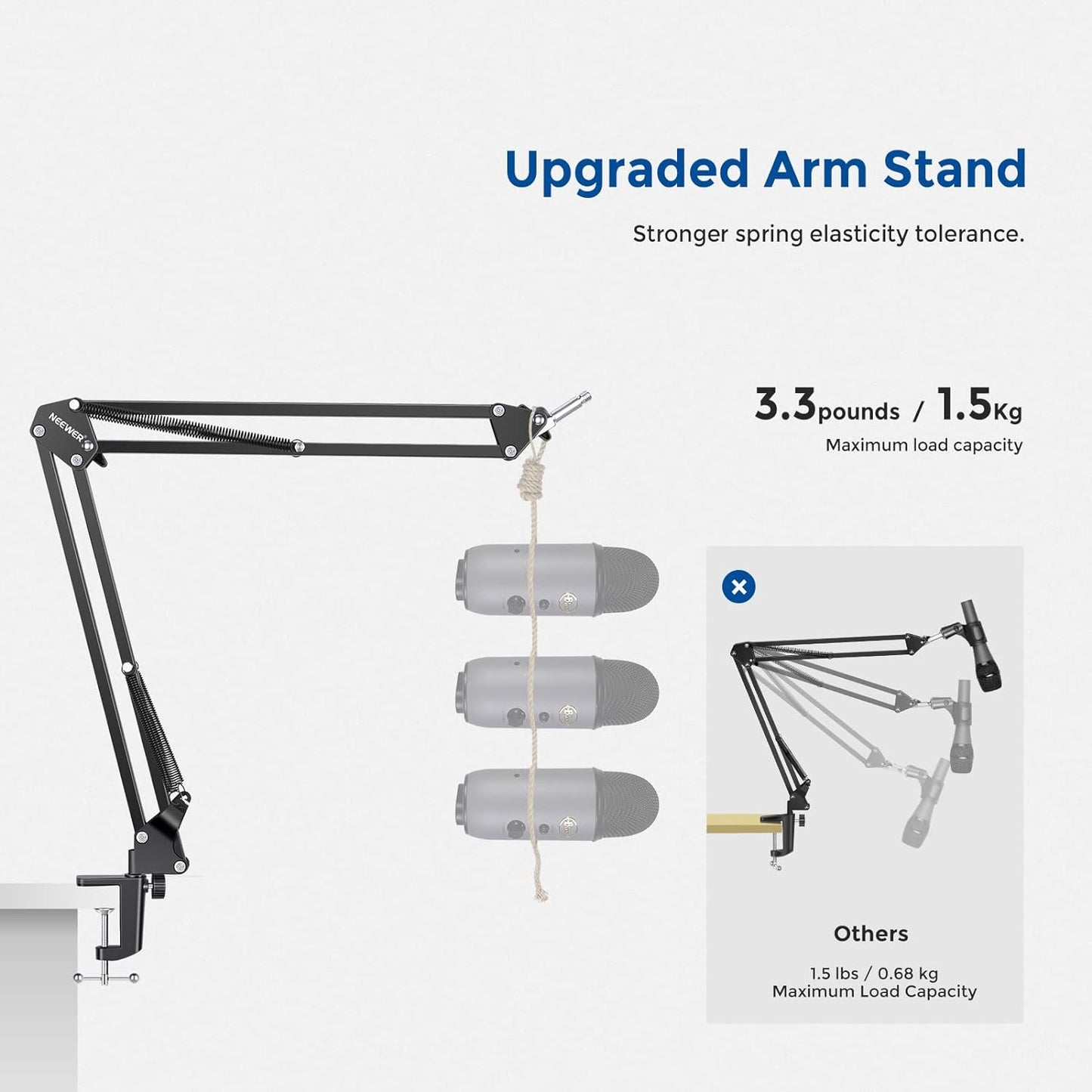Neewer 40063970 Suspension Boom Scissor Mic Arm Stand