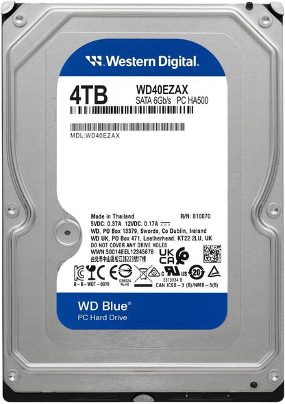 Western Digital WD40EZA 4TB Blue HDD 5400 RPM Renewed
