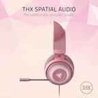 Razer RZ04-02980200-R3M1 Kraken Kitty RGB Gaming Headset, Pink
