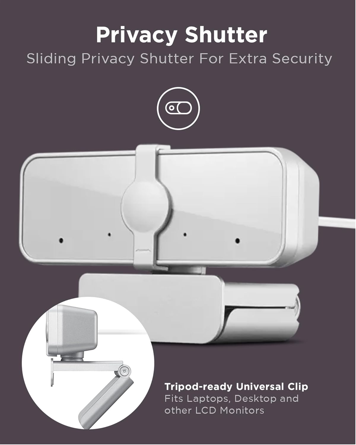 Lenovo GXC1B34793 HD 1080p Webcam Wide Angle