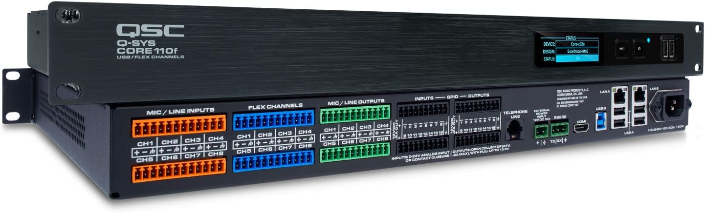 QSC Q-SYS Core 110f Networked Audio Processor