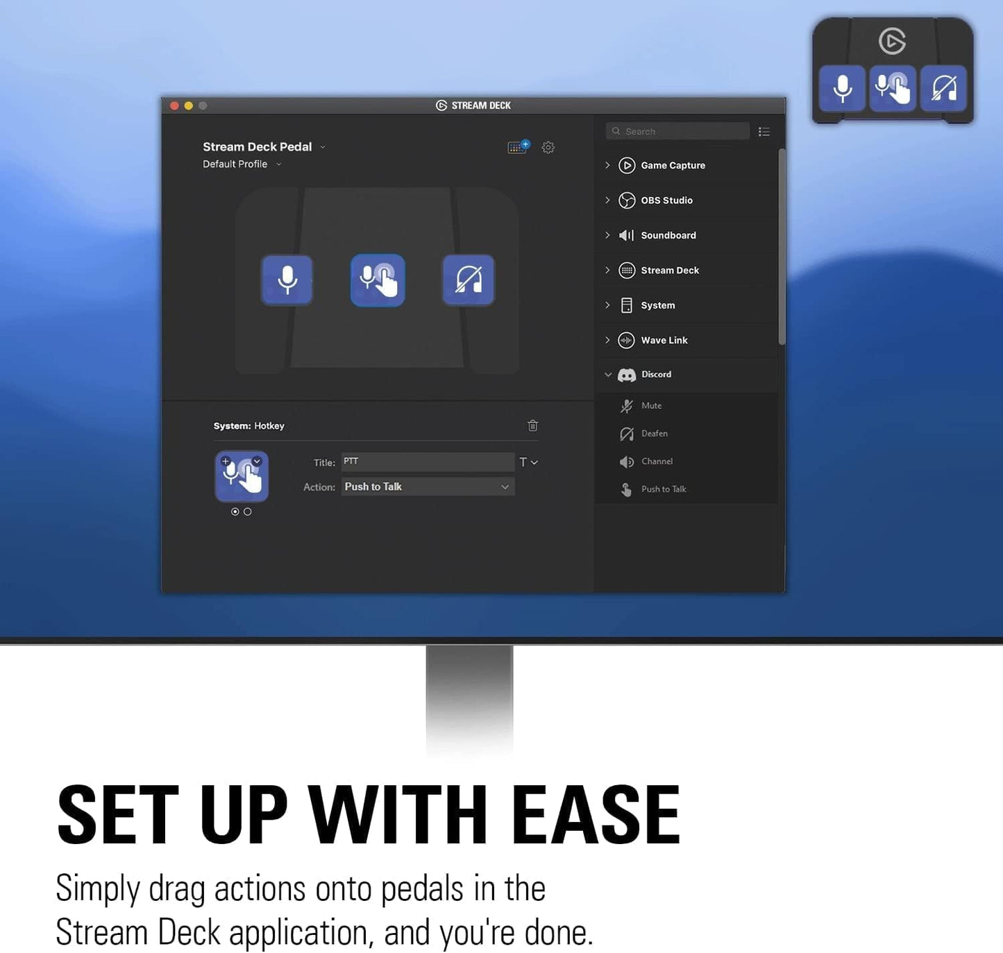 Elgato Stream Deck Pedal Hands-Free Controller Renewed