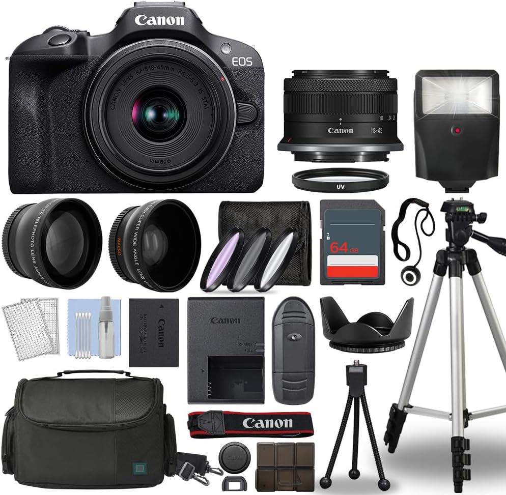 Canon 6052C002 EOS R100 Mirrorless Camera Kit 18-45mm