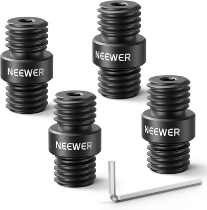 Neewer SR020 15mm Rod Connector - M12x1.5 Extension (4 Pack)