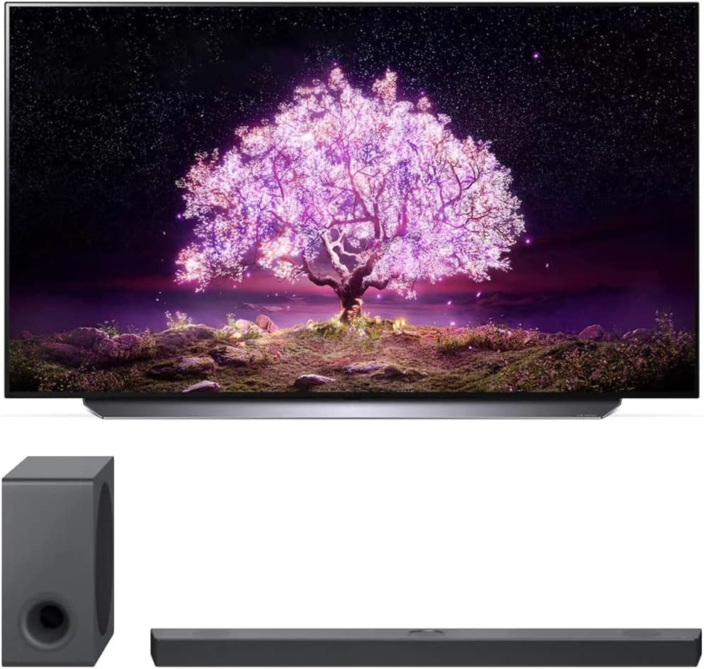 LG E90LGOLED77C1PUB 77" 4K OLED TV Bundle