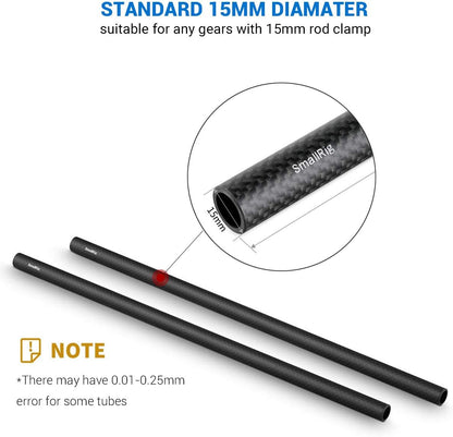 SmallRig 851 15mm Carbon Fiber Rods 12 Inch