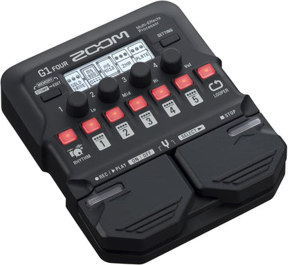 Zoom AUS-G1-FOUR-COMBO-DLX Guitar Multi-Effects Pedal Bundle