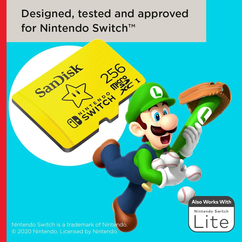 SanDisk SDSQXAO-256G-GNCZN 256GB microSDXC Nintendo Switch Licensed