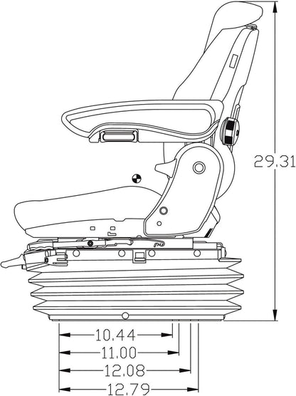 K&M 7922 Grammer Air Suspension Tractor Seat