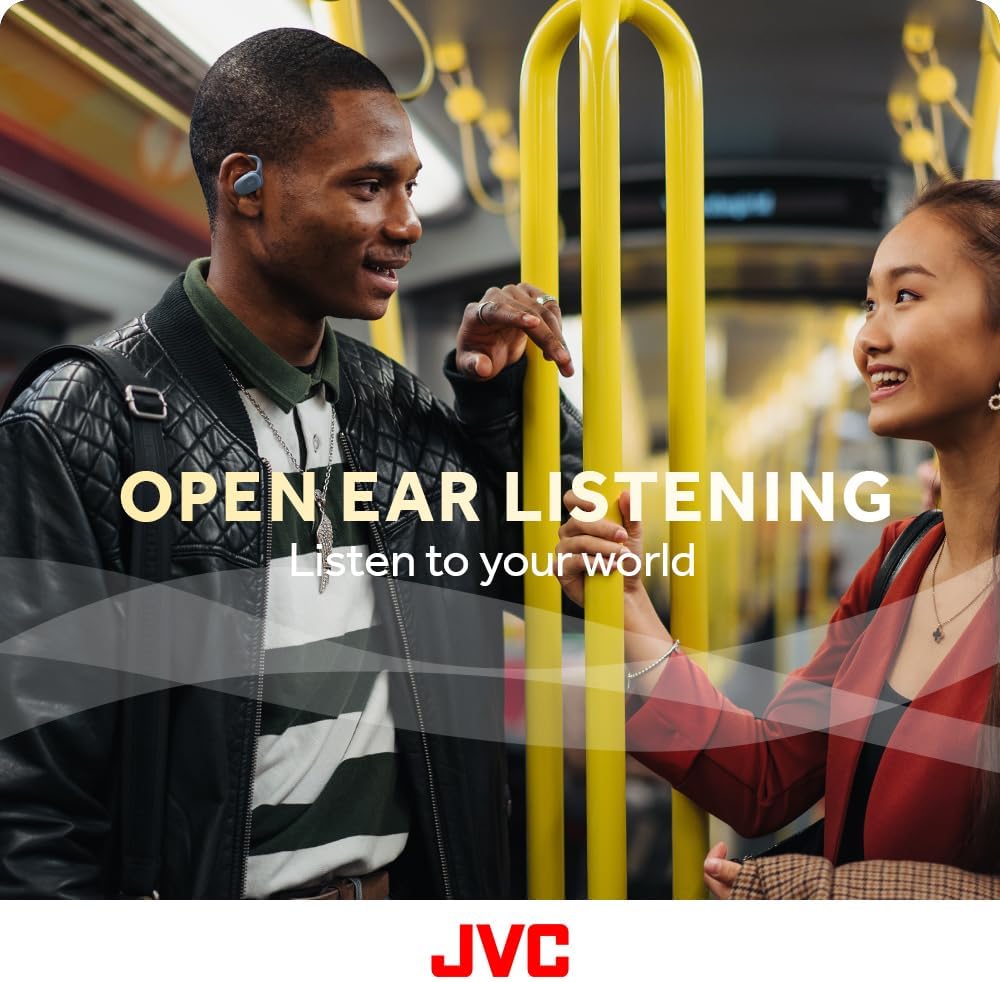 JVC HANP40T Open Ear Wireless Earbuds Bluetooth 5.4 Black