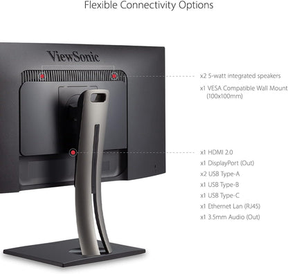 ViewSonic VP3881A 38-Inch Curved Monitor WQHD+ USB-C
