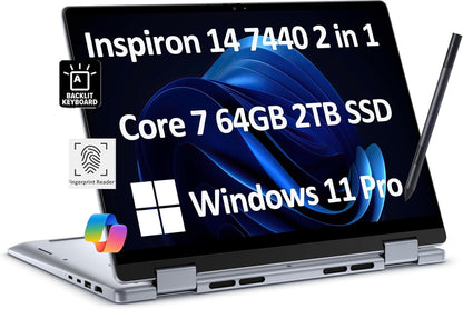 Dell Inspiron 14 7440 Core 7 64GB RAM 2TB SSD 2-in-1 Laptop
