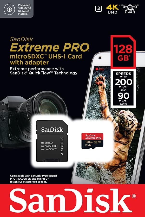 SanDisk SDSQXCD-128G-GN6MA Extreme Pro 128GB MicroSDXC