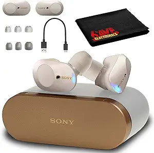 Sony WF-1000XM3 Silver Wireless Noise-Canceling Earbuds — main product image