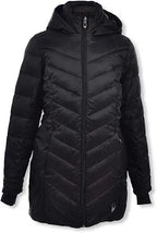 Spyder Girls' Chevron-Quilted Insulated Jacket - Black
