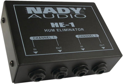 Nady 0 HE-1 Hum Eliminator Ground Loop Noise Reduction