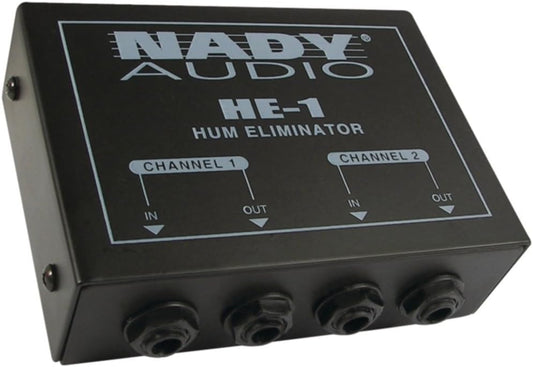 Nady 0 HE-1 Hum Eliminator Ground Loop Noise Reduction