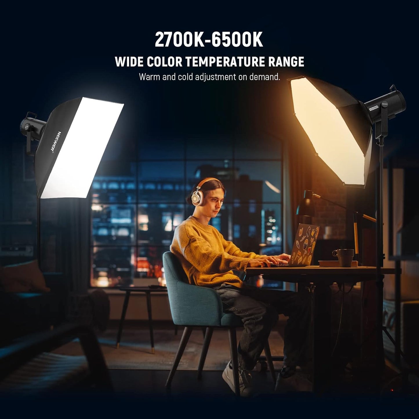 Neewer CB200B 210W LED Video Light Bi-Color 2700K-6500K