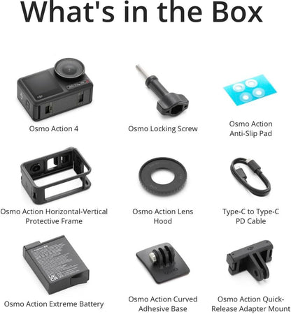DJI Osmo Action 4 Camera Standard Combo + Accessories Bundle