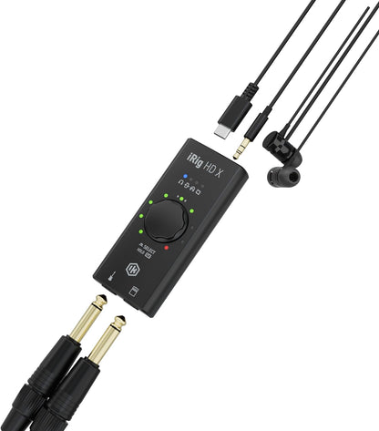 IK Multimedia IP-IRIG-HDX-IN Guitar Audio Interface: 96 kHz, iPhone/iPad/PC