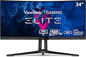 ViewSonic XG340C-2K 34" Ultra-Wide 180Hz Curved Gaming Monitor
