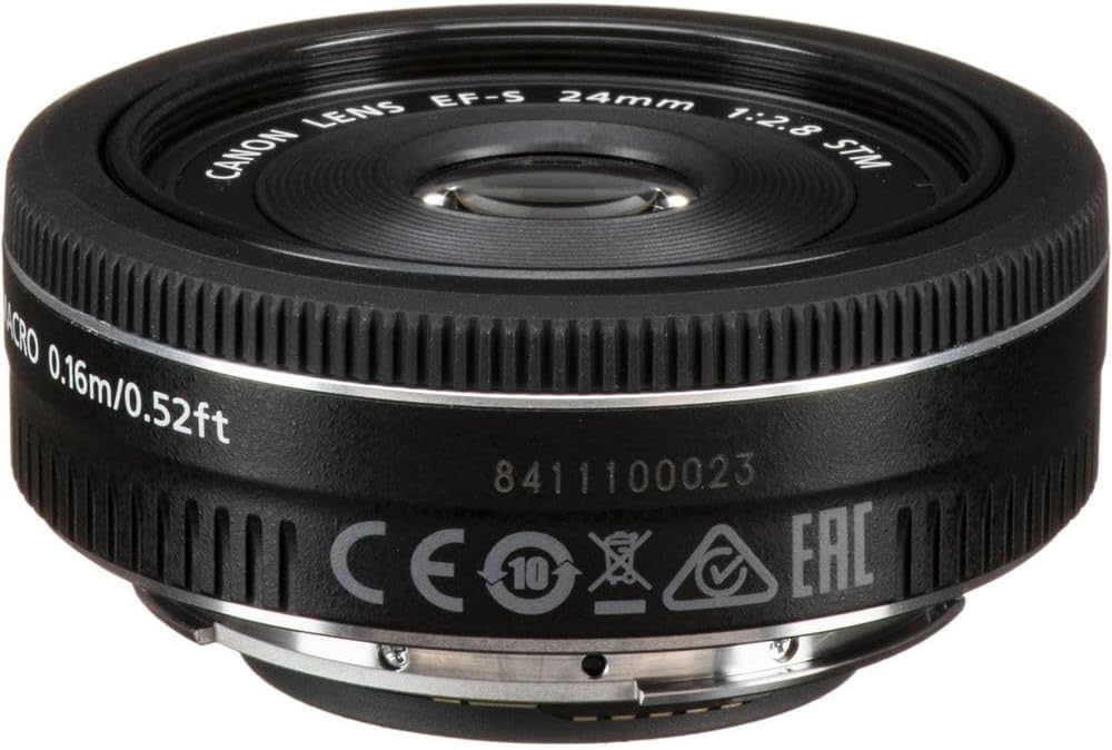 Canon 9522B002 EF-S 24mm f/2.8 STM Lens Bundle (Renewed)