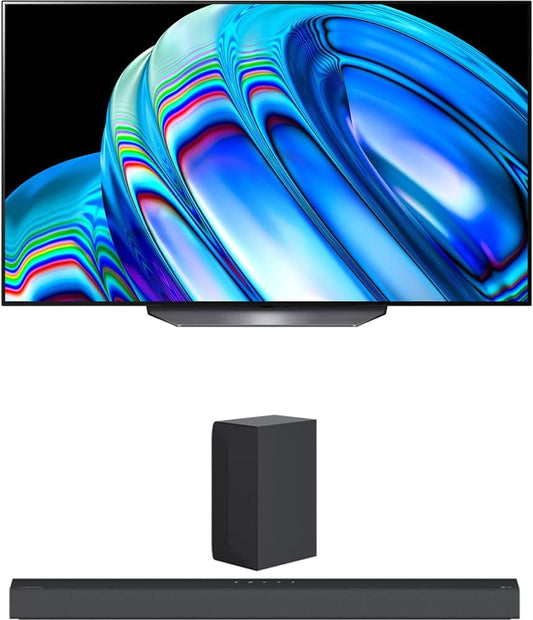 LG E65LGOLED77B2PUA 77" 4K OLED TV S65Q Sound Bar