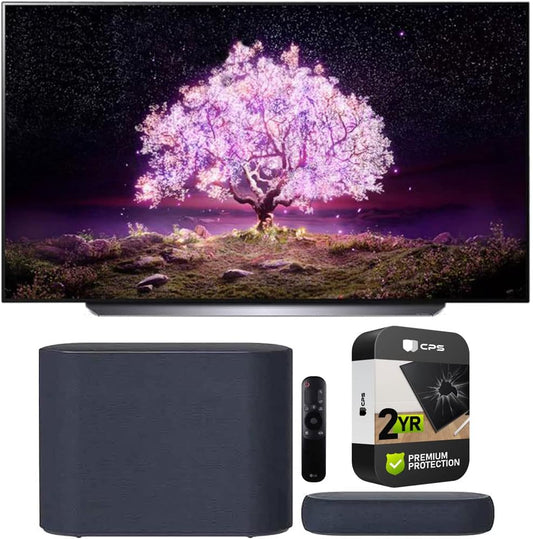 LG E70LGOLED83C1PUA 83" 4K OLED TV Bundle, Dolby Atmos