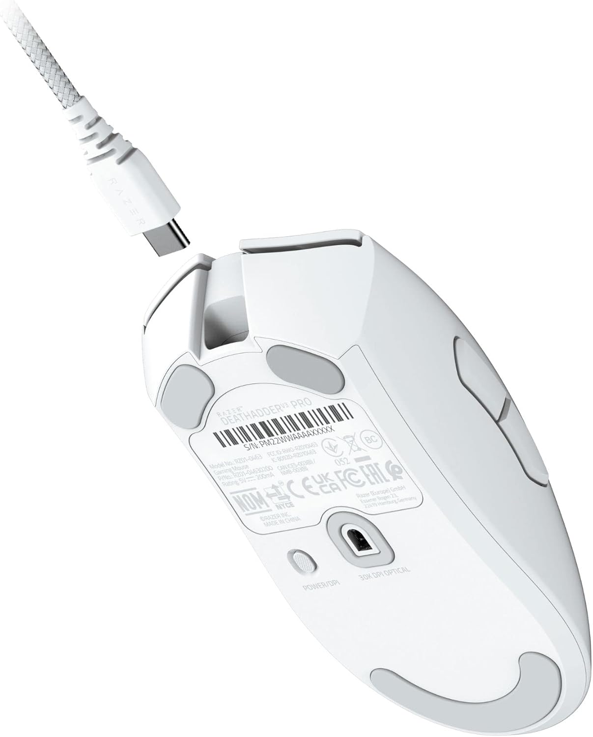 Razer RZ01-04630200 DeathAdder V3 Pro Wireless Gaming Mouse -White