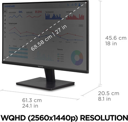 ViewSonic VA2715-2K-MHD 27 Inch 1440p QHD Monitor