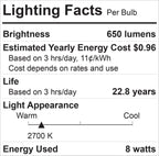 GE 41425 Relax 6-Pack BR30 LED Bulb - 65W Equivalent