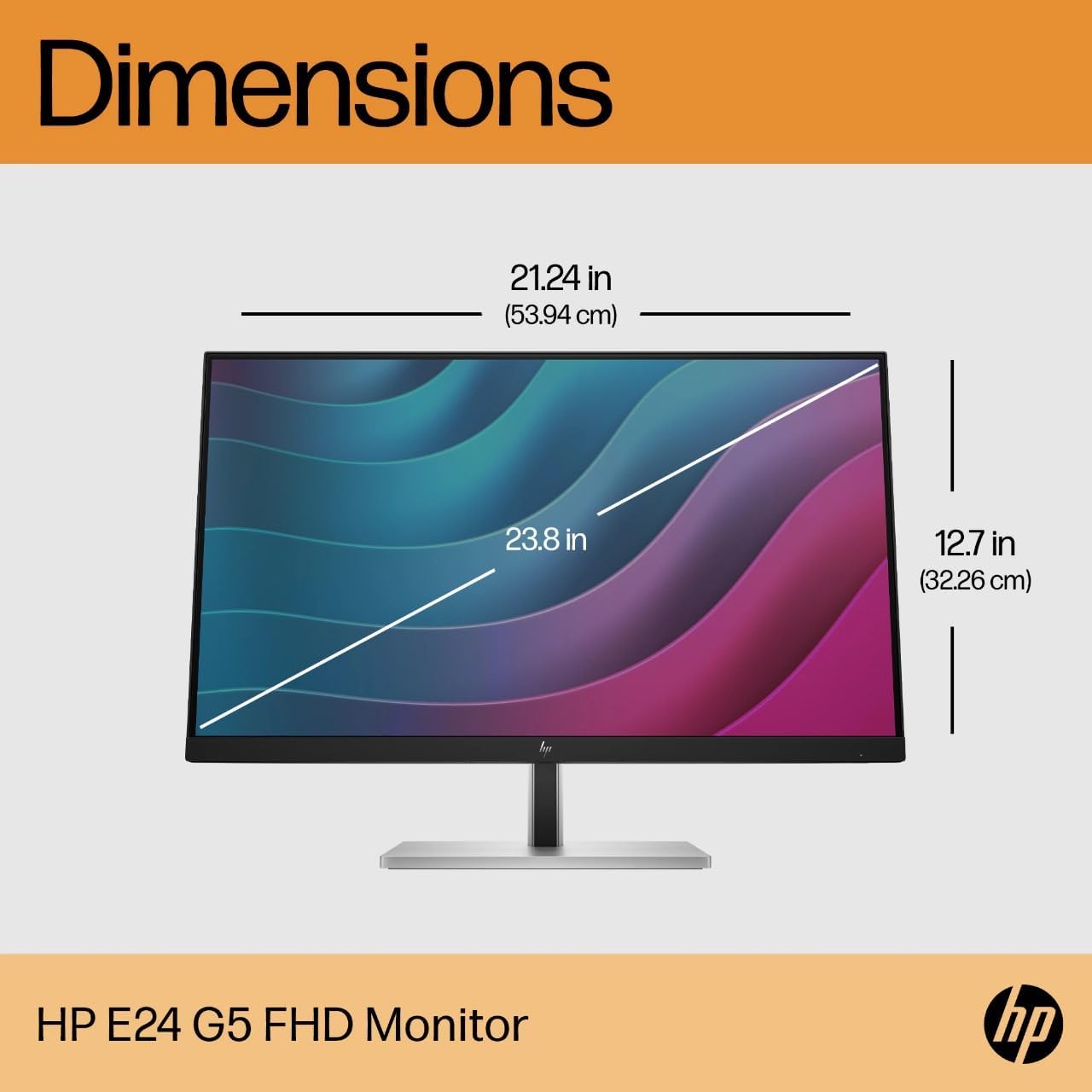 HP E24 G5 23.8" FHD IPS Monitor - HDMI DisplayPort USB