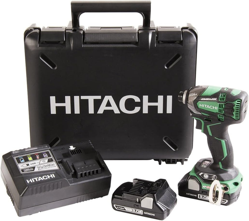 Hitachi WH18DBDL2 18V Brushless Triple Hammer Impact Driver Kit — main product image