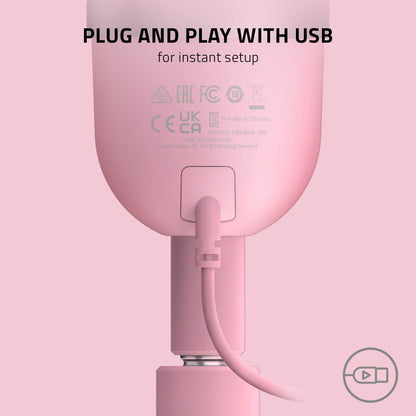 Razer Seiren Mini USB Streaming Microphone Quartz Pink Renewed