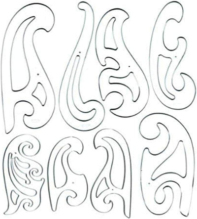 Westcott FC-8 French Curve Template Set (8-Piece)
