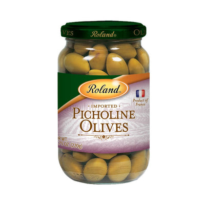 Roland Whole French Picholine Green Olives, 7.76oz (2-Pack)